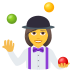 🤹‍♀️ woman juggling display on JoyPixels